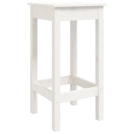 Ensemble de bar 3 pcs Blanc Bois de pin massif