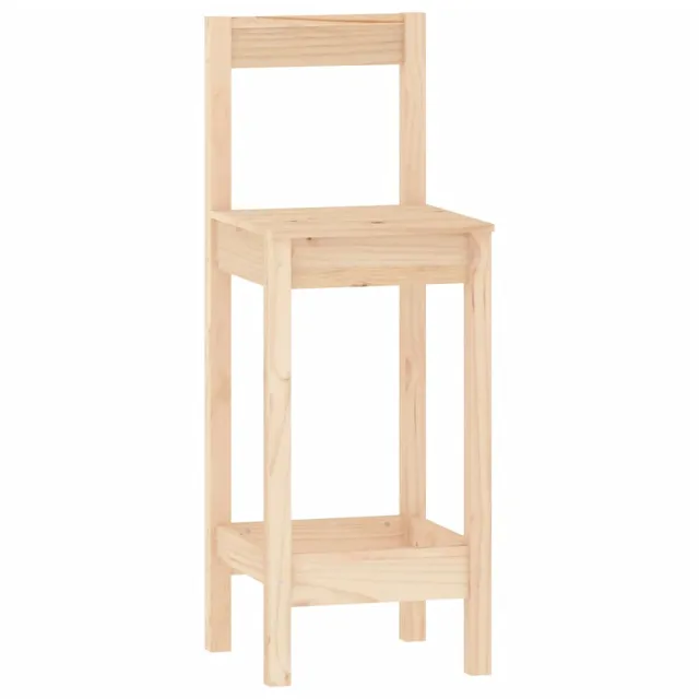 Ensemble de bar 3 pcs Bois de pin massif