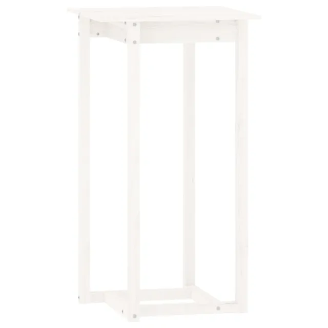 Ensemble de bar 3 pcs Blanc Bois de pin massif