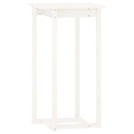 Ensemble de bar 3 pcs Blanc Bois de pin massif
