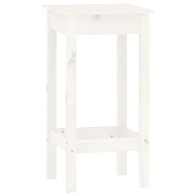 Ensemble de bar 5 pcs Blanc Bois de pin massif