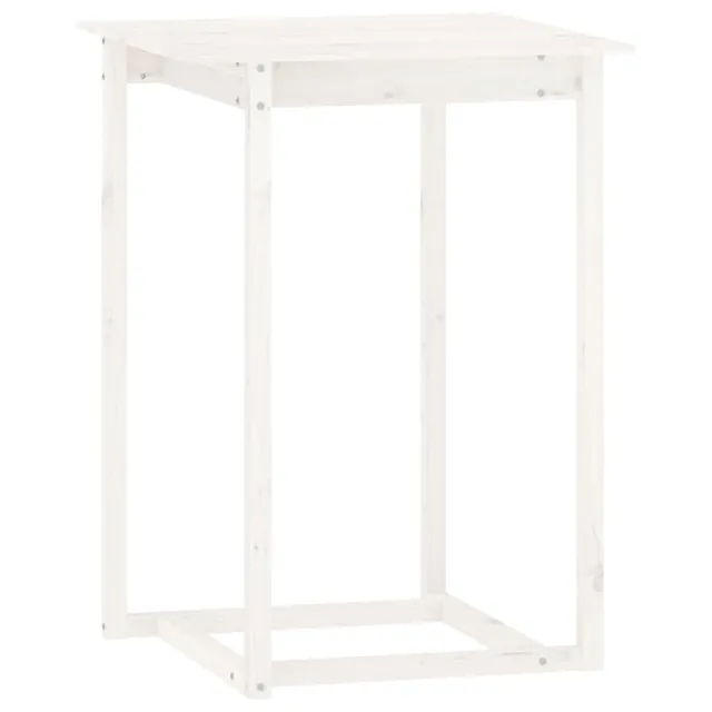 Ensemble de bar 5 pcs Blanc Bois de pin massif