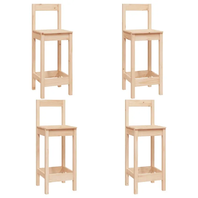 Ensemble de bar 5 pcs Bois de pin massif