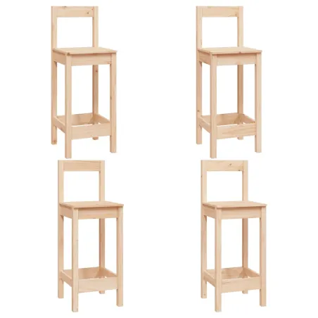 Ensemble de bar 5 pcs Bois de pin massif