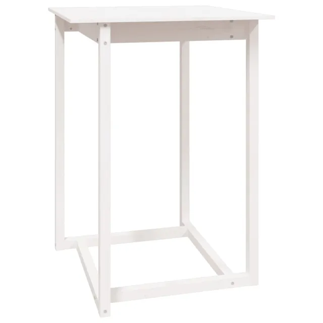 Ensemble de bar 5 pcs Blanc Bois de pin massif
