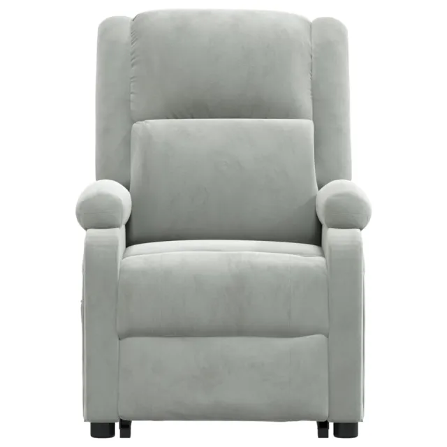 Fauteuil gris clair velours