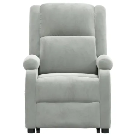 Fauteuil gris clair velours