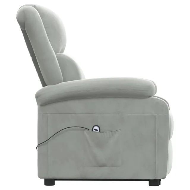 Fauteuil gris clair velours
