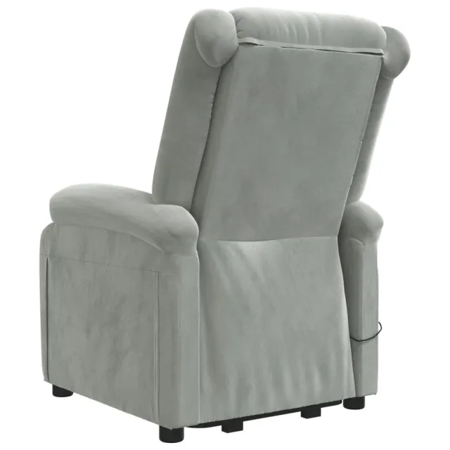 Fauteuil gris clair velours