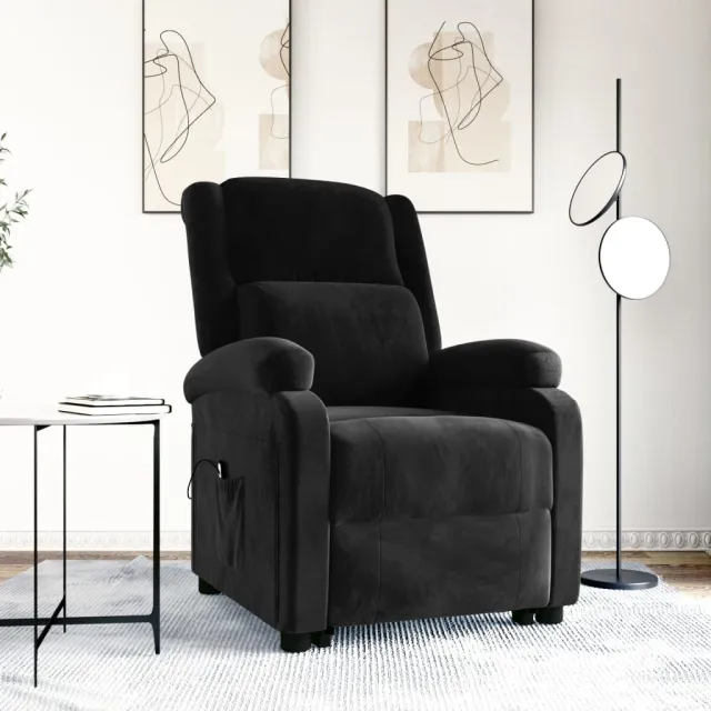 Fauteuil noir velours
