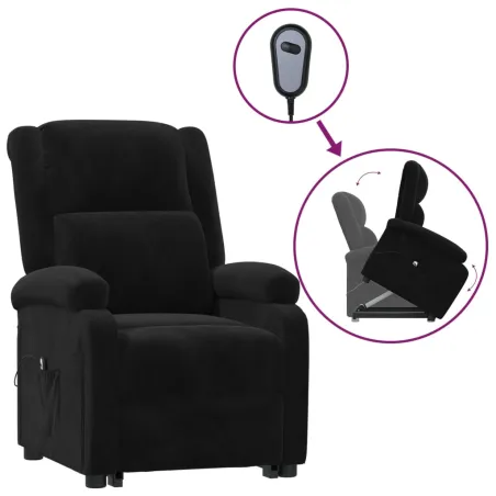 Fauteuil noir velours