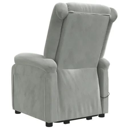Fauteuil de massage Gris clair Velours