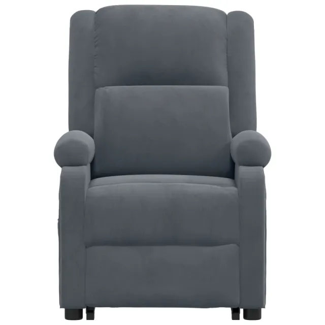 Fauteuil de massage Gris foncé Velours