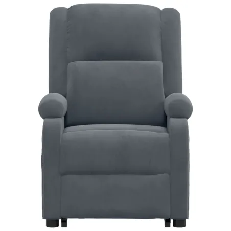Fauteuil de massage Gris foncé Velours