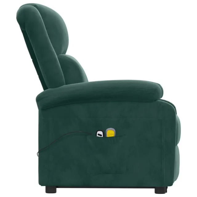Fauteuil de massage Vert foncé Velours