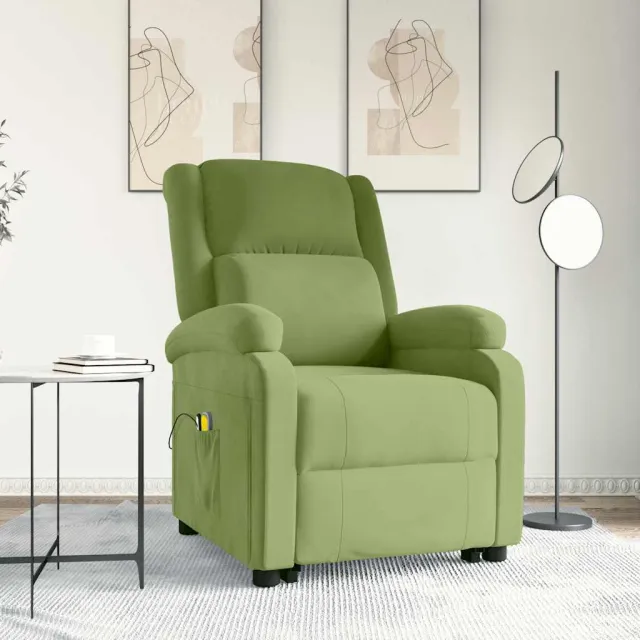 Fauteuil de massage Vert clair Velours