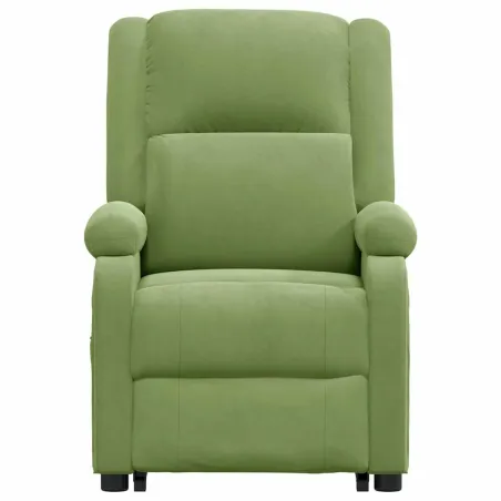 Fauteuil de massage Vert clair Velours