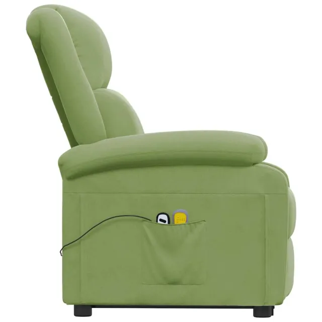Fauteuil de massage Vert clair Velours