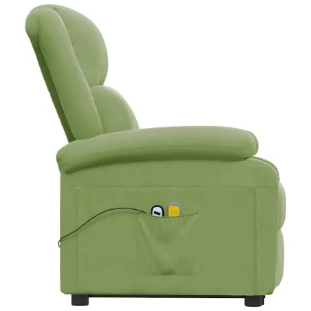 Fauteuil de massage Vert clair Velours