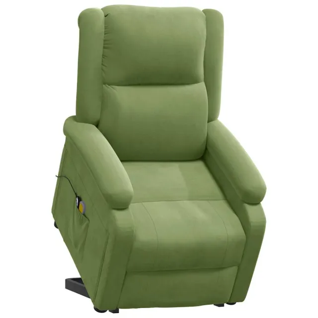 Fauteuil de massage Vert clair Velours