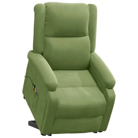 Fauteuil de massage Vert clair Velours