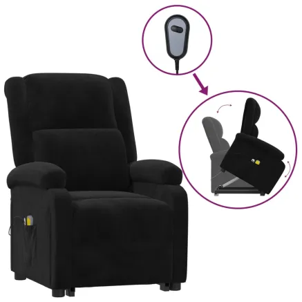 Fauteuil de massage Noir Velours 2