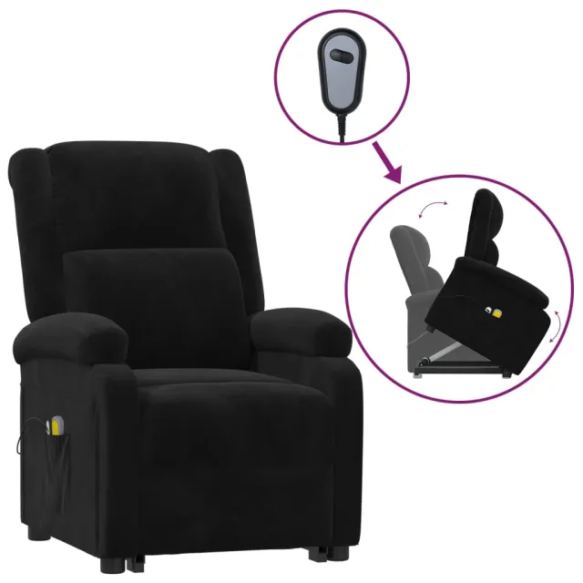 Fauteuil de massage Noir Velours