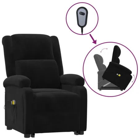 Fauteuil de massage Noir Velours