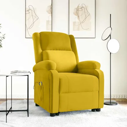 Fauteuil de massage Jaune Velours