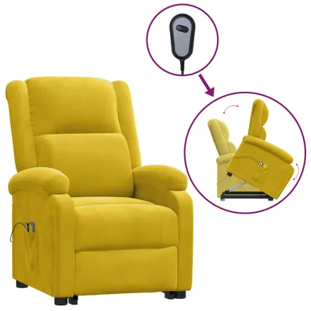 Fauteuil de massage Jaune Velours 2