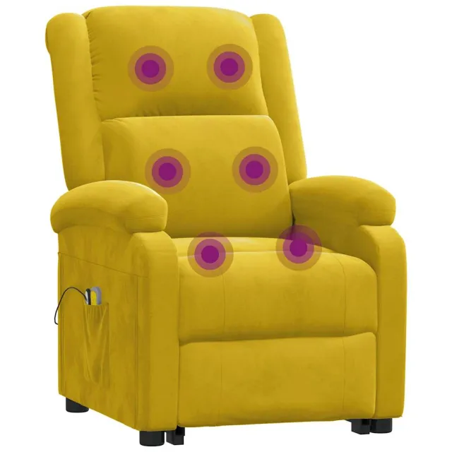 Fauteuil de massage Jaune Velours