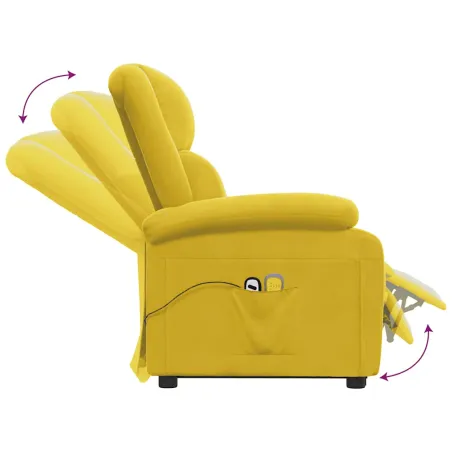 Fauteuil de massage Jaune Velours