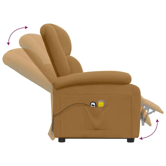 Fauteuil de massage Marron Velours