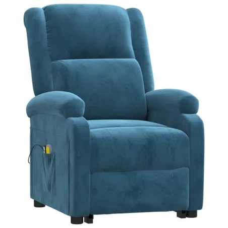 Fauteuil de massage Bleu Velours