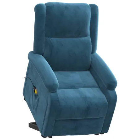 Fauteuil de massage Bleu Velours