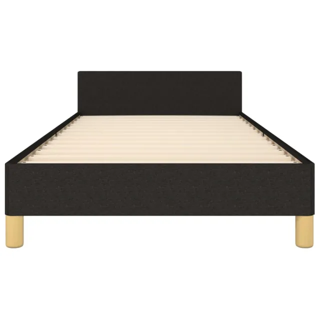 Cadre de lit sans matelas noir 80x200 cm tissu