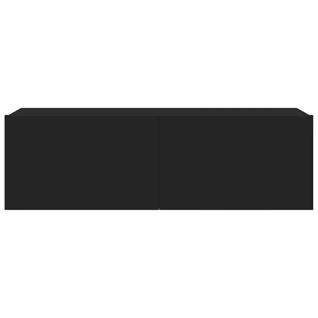 Ensemble de meubles TV 7 pcs Noir Bois d'ingénierie