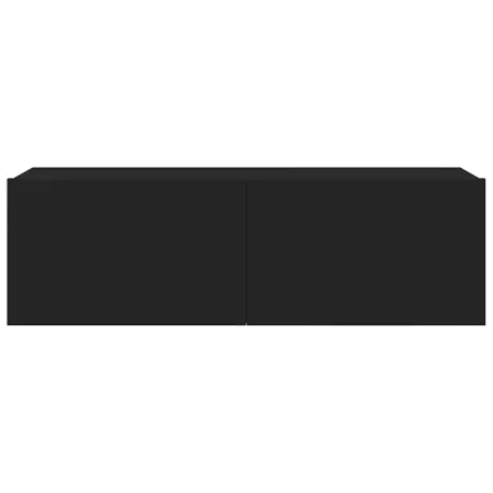 Ensemble de meubles TV 7 pcs Noir Bois d'ingénierie