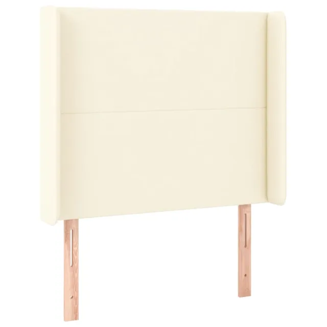 Tête de lit à LED Crème 93x16x118/128 cm Similicuir