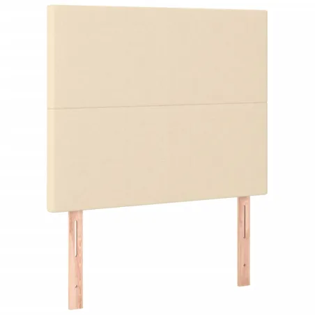 Cadre de lit sans matelas crème 100x200 cm tissu