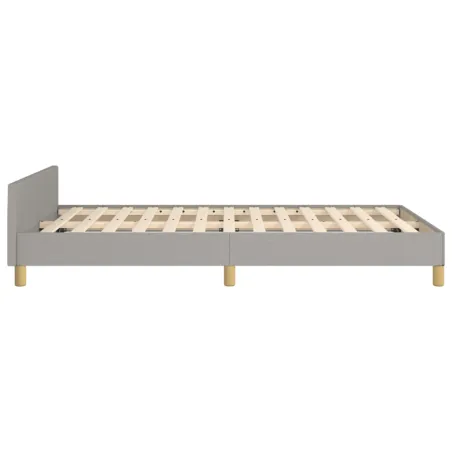 Cadre de lit sans matelas gris clair 120x200 cm tissu