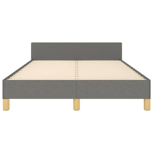 Cadre de lit sans matelas gris foncé 120x200 cm tissu