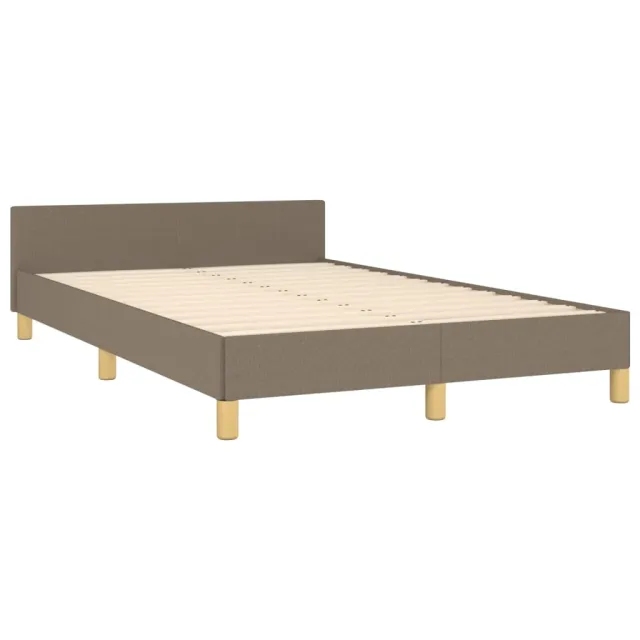 Cadre de lit sans matelas taupe 120x200 cm tissu