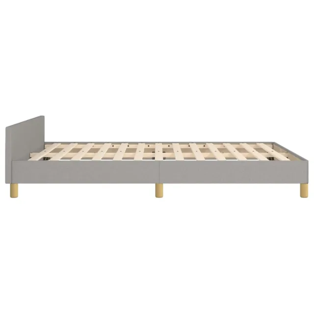 Cadre de lit sans matelas gris clair 140x200 cm tissu