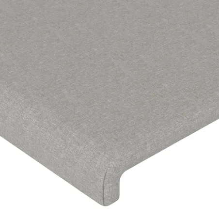 Cadre de lit sans matelas gris clair 140x200 cm tissu