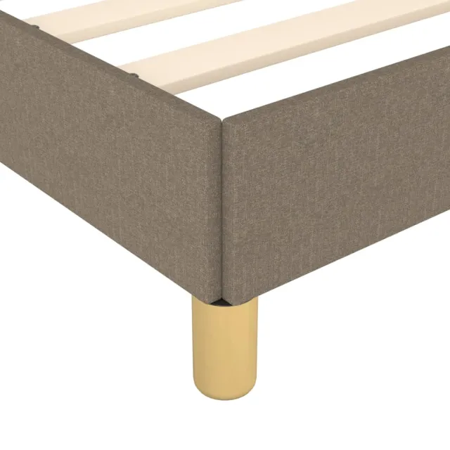 Cadre de lit sans matelas taupe 140x200 cm tissu