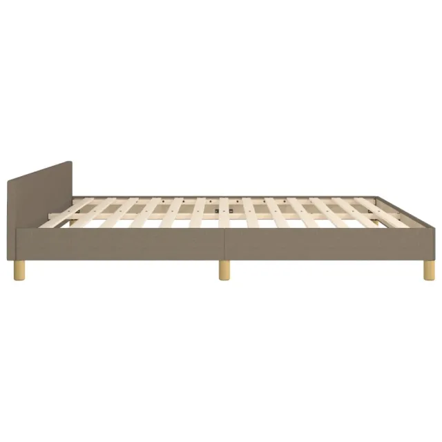 Cadre de lit sans matelas taupe 160x200 cm tissu