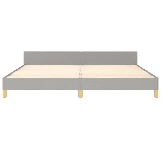 Cadre de lit sans matelas gris clair 200x200 cm tissu