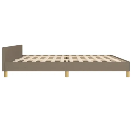 Cadre de lit sans matelas taupe 200x200 cm tissu