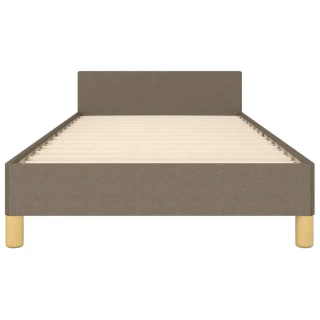 Cadre de lit sans matelas taupe 90x200 cm tissu